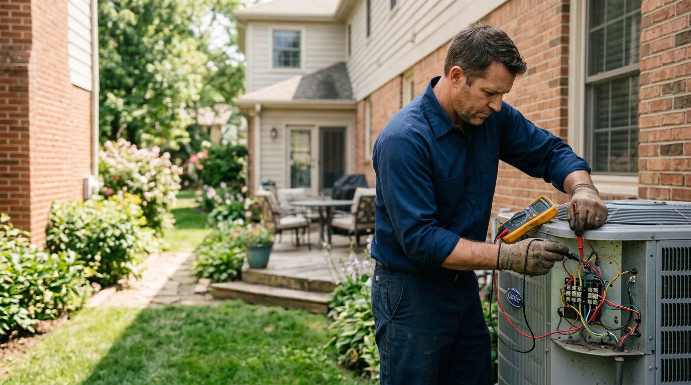HVAC technician working near Harrisburg, PA
